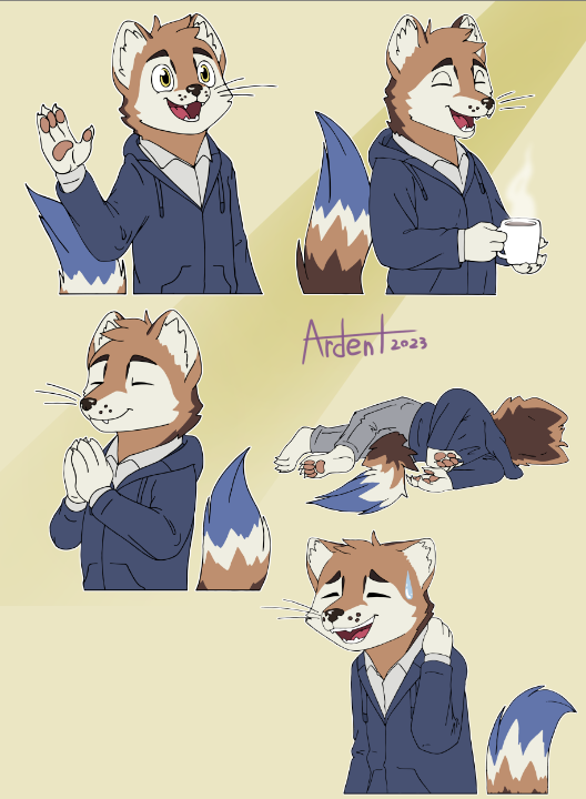 A collection of four stickers of Ardent.